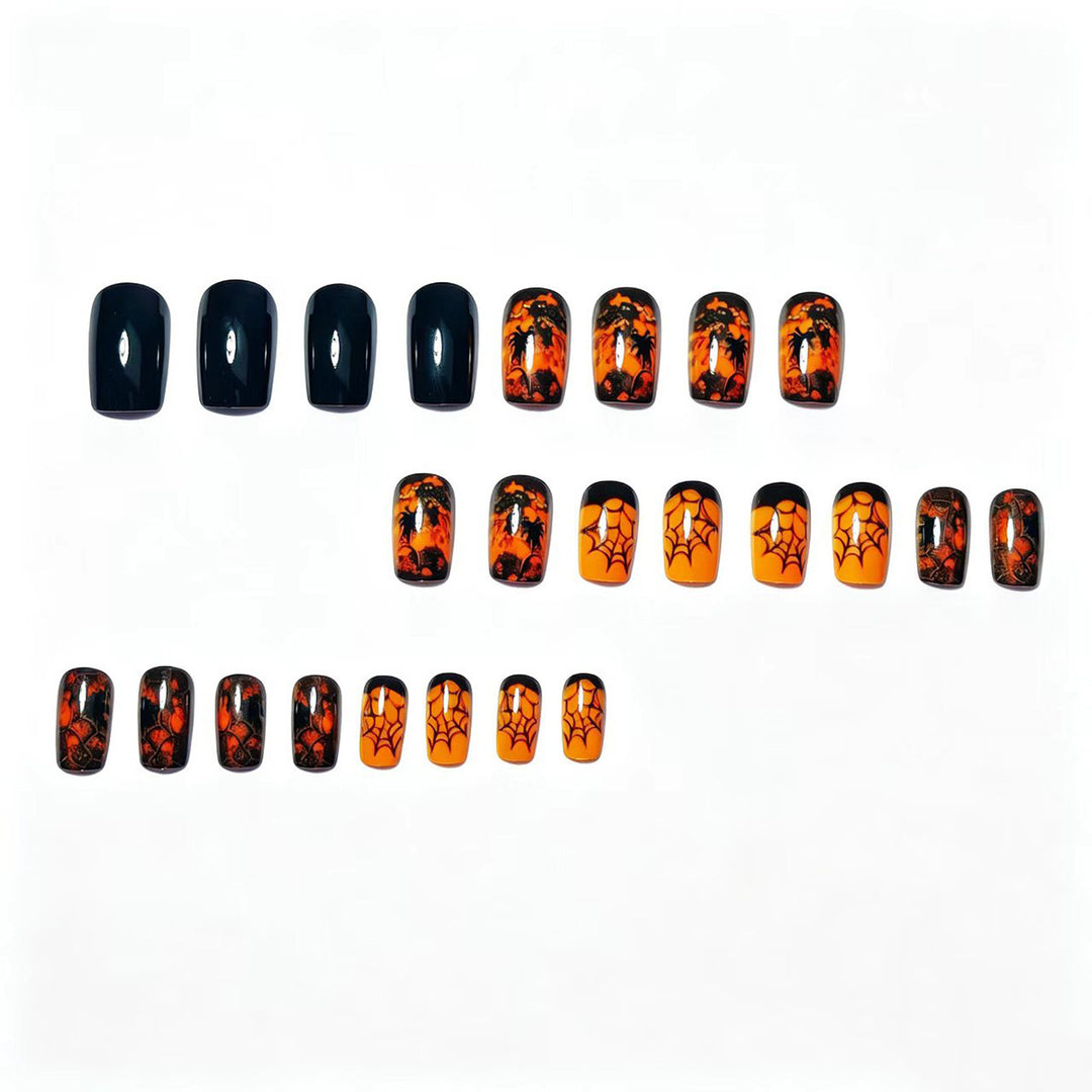 Halloween-Themed Spider Web Nail Art Kalsten