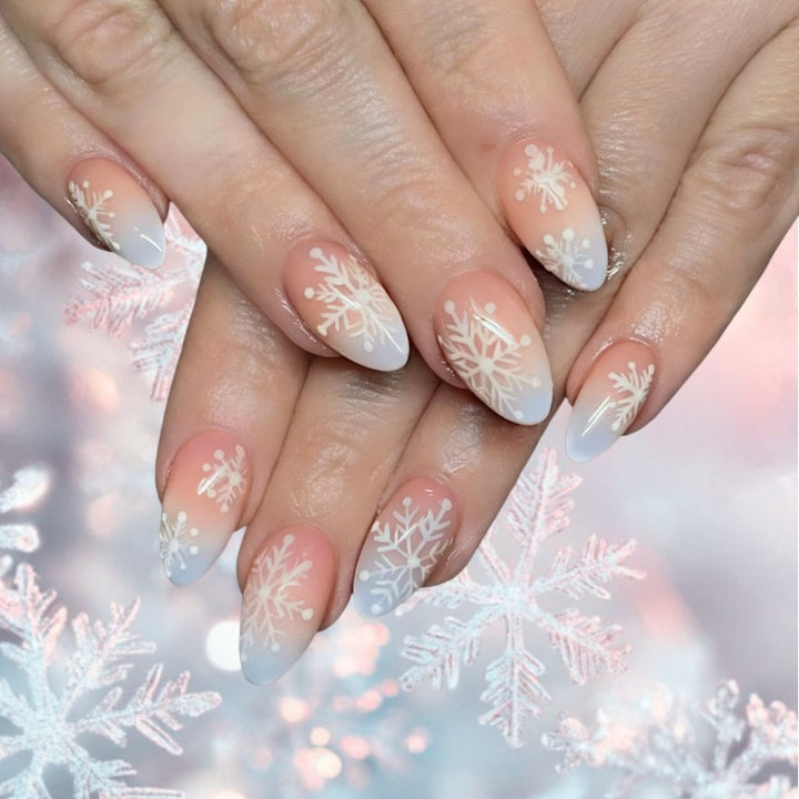 Snowflake Ombre Press-On Nails Kalsten