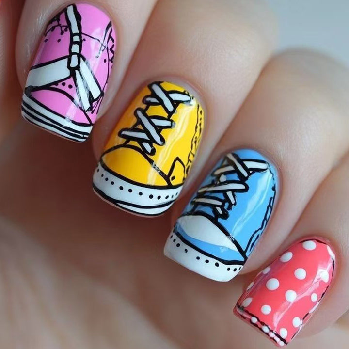 Creative Sneaker Nail Design Kalsten