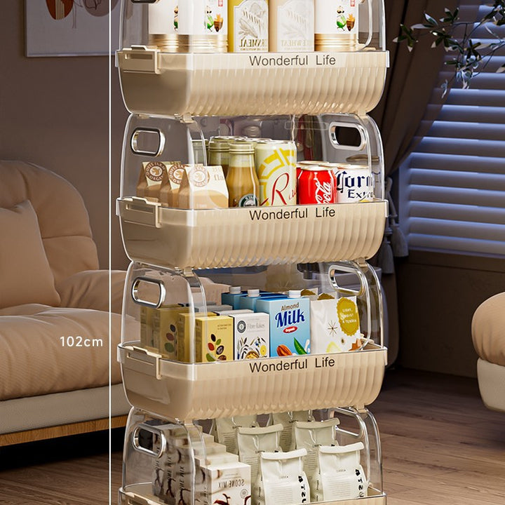 Multi-Tier Storage Organizer with Transparent Baskets Kalsten