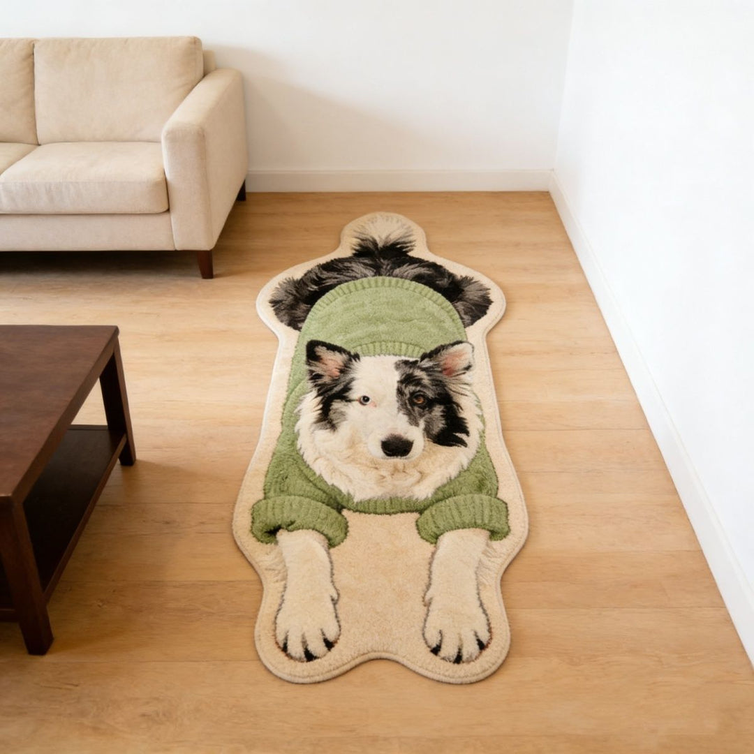Cute Cat-Themed Plush Area Rug