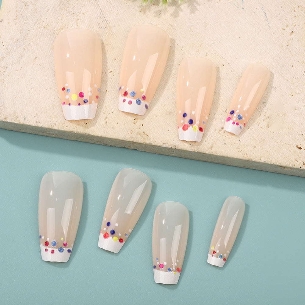 Creative artificial nails with colorful accents Kalsten