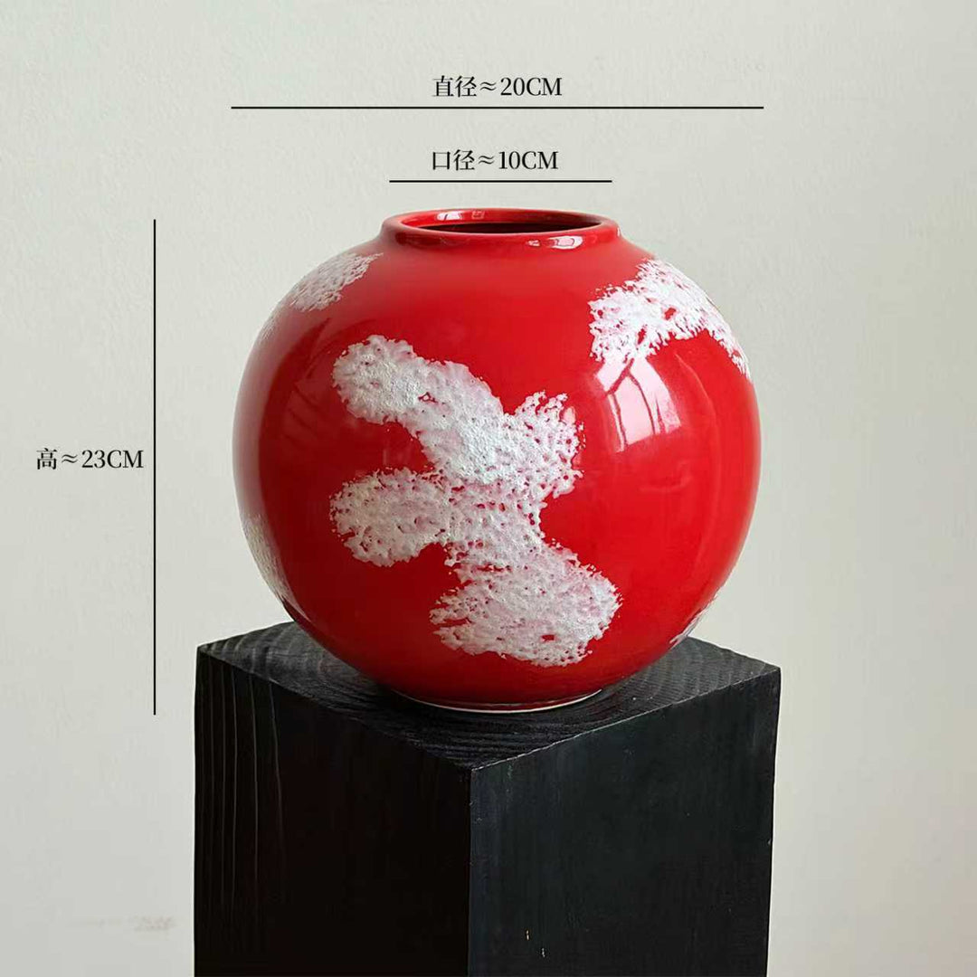 Artistic Round Ceramic Vase