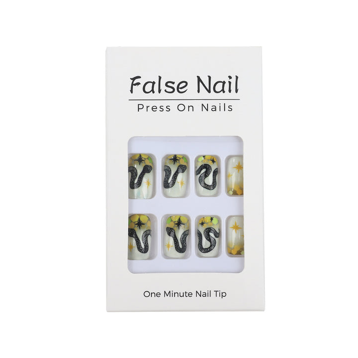 Artistic snake pattern artificial nails Kalsten