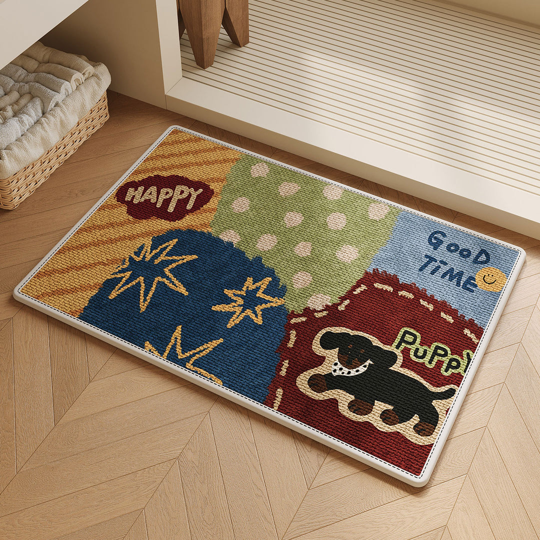 Playful Cartoon-Themed Indoor Mat