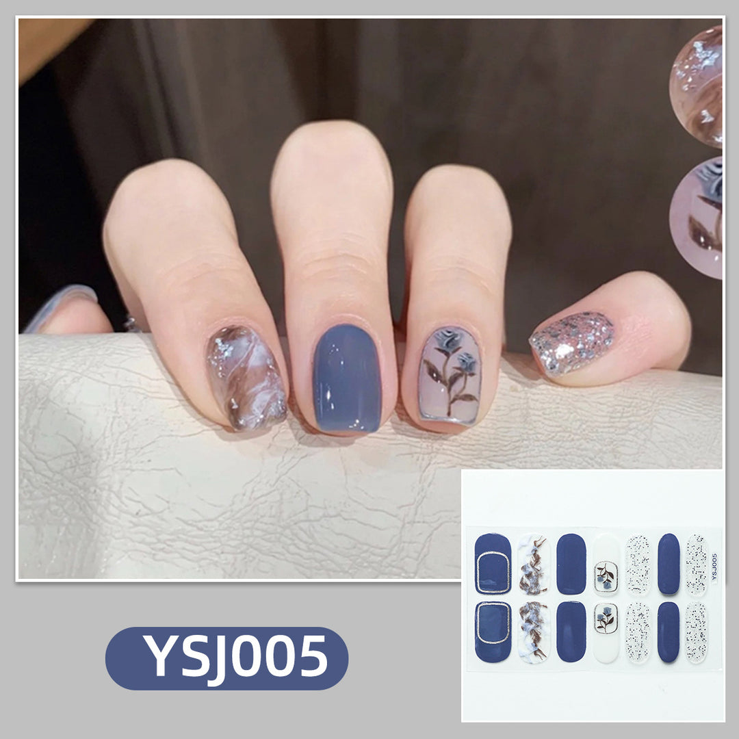 Artistic nail decoration with glitter details Kalsten