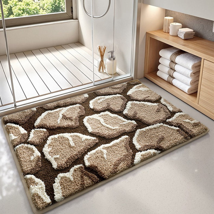 Plush Textured Bath Mat Kalsten