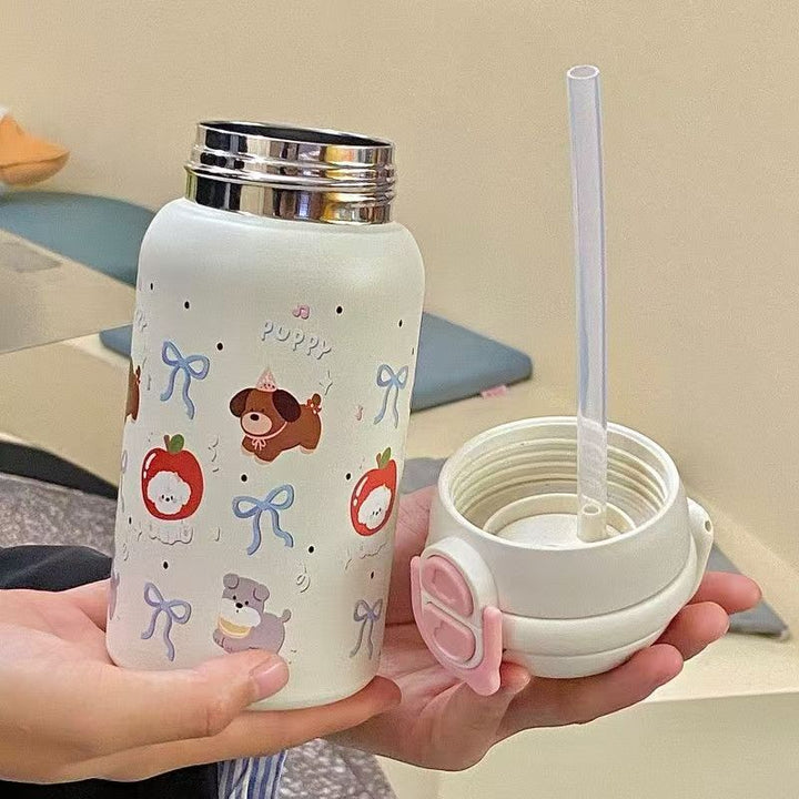 Women's insulated drinking bottle with secure closure and cute animal design Kalsten