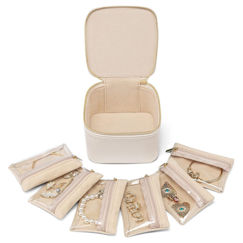 Jewelry Organizer Bag with Transparent Compartments Kalsten