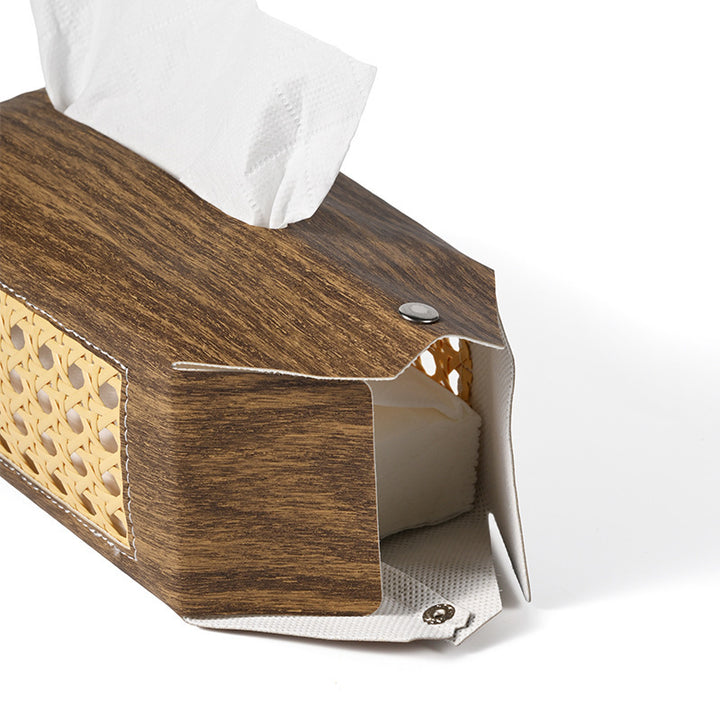 Decorative Rattan Patterned Tissue Box Holder Kalsten