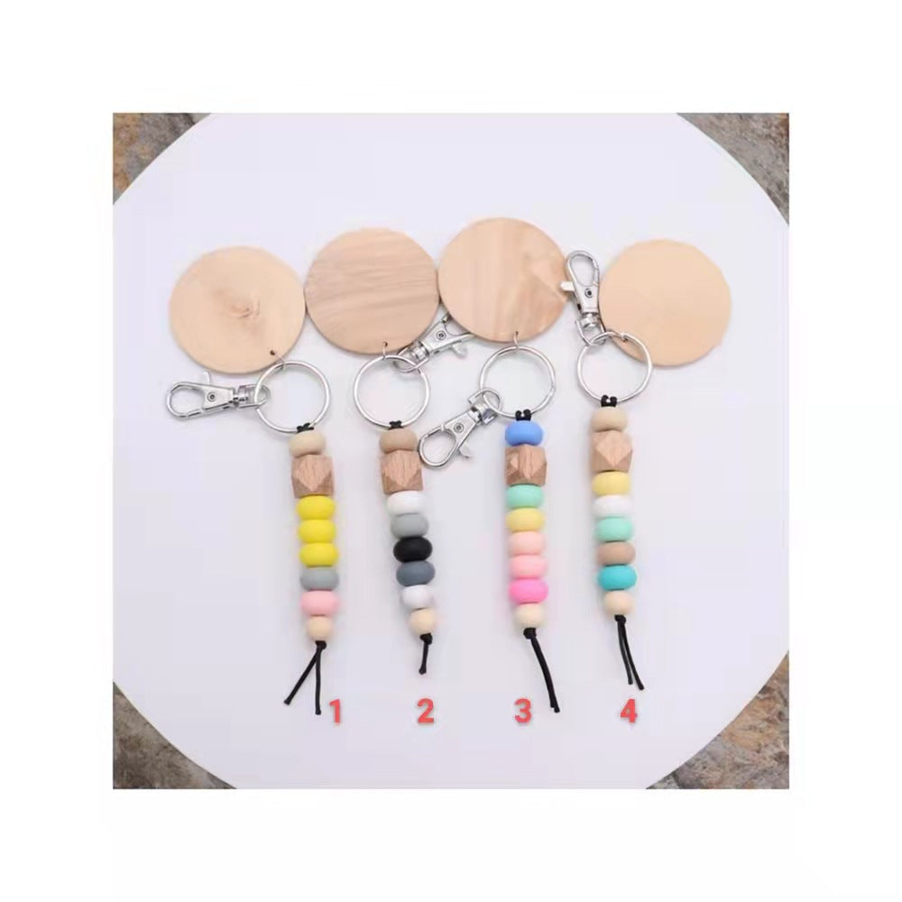 Decorative Wooden Beaded Keychain Kalsten