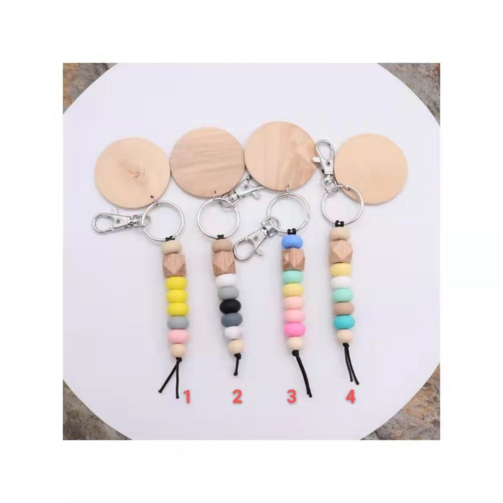 Decorative Wooden Beaded Keychain Kalsten
