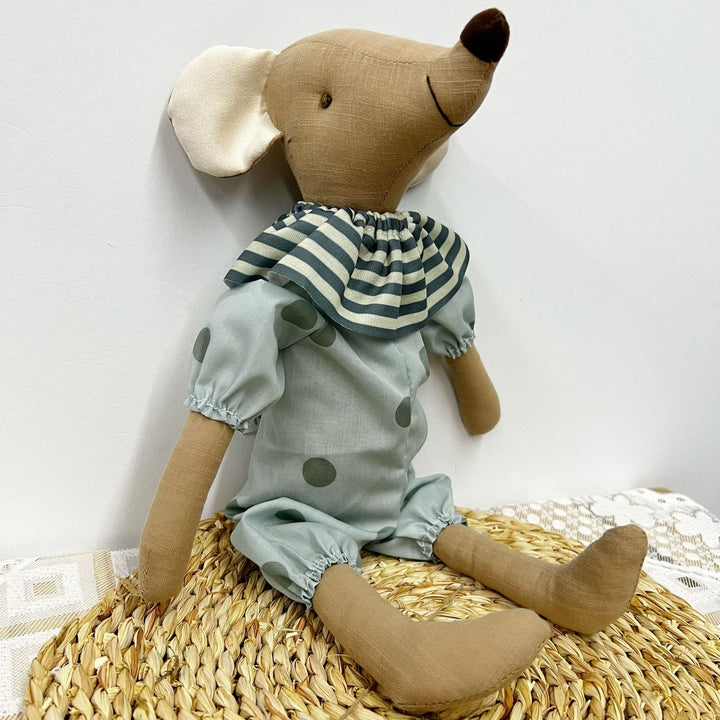 Handmade Organic Linen Long‑Leg Bunny Soft Toy