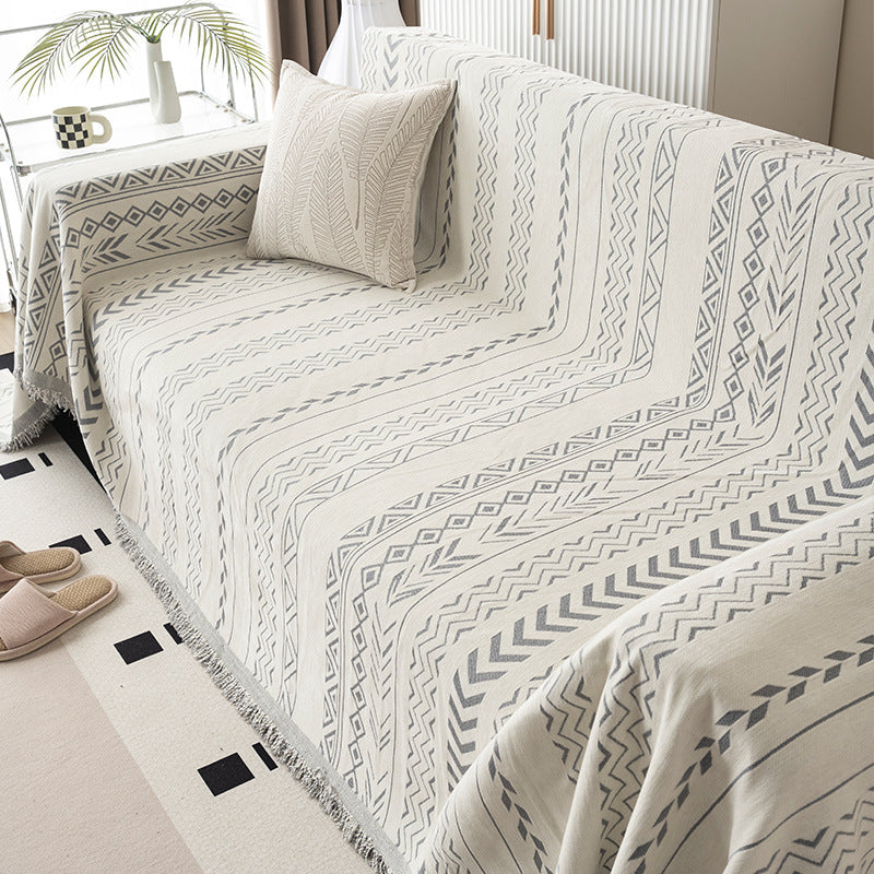 Geometric Pattern Sofa Blanket