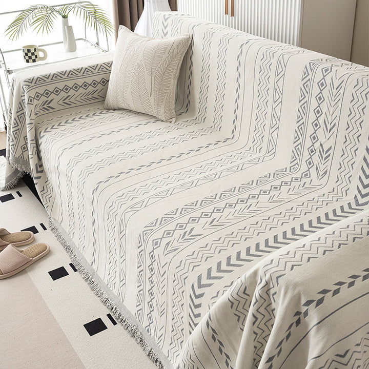 Geometric Pattern Sofa Blanket
