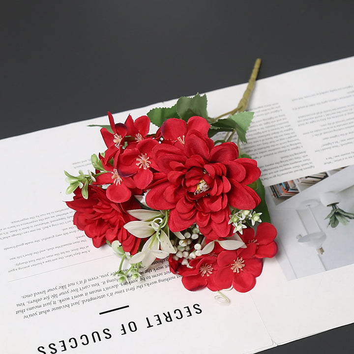 Elegant Synthetic Flower Bouquet for Home Decor