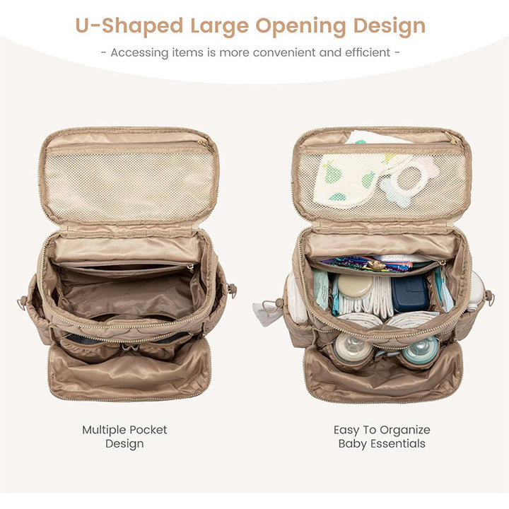 Fashionable Padded Backpack with Removable Cosmetic Organizer Kalsten