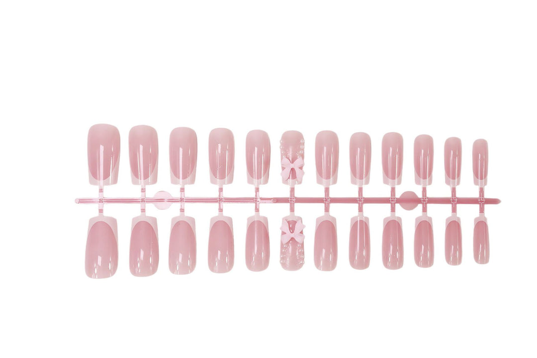 Acrylic nail set with trendy 3D decorations and elegant accents Kalsten