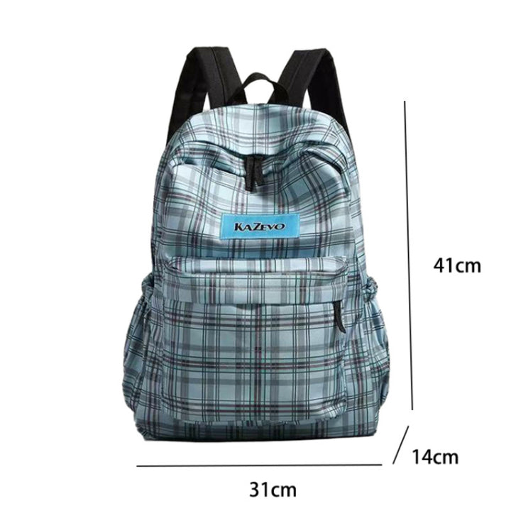 Stylish Plaid Patterned Laptop Backpack Kalsten