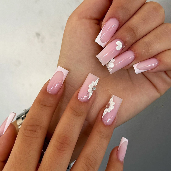 Floral Decorative Press-On Nails Kalsten