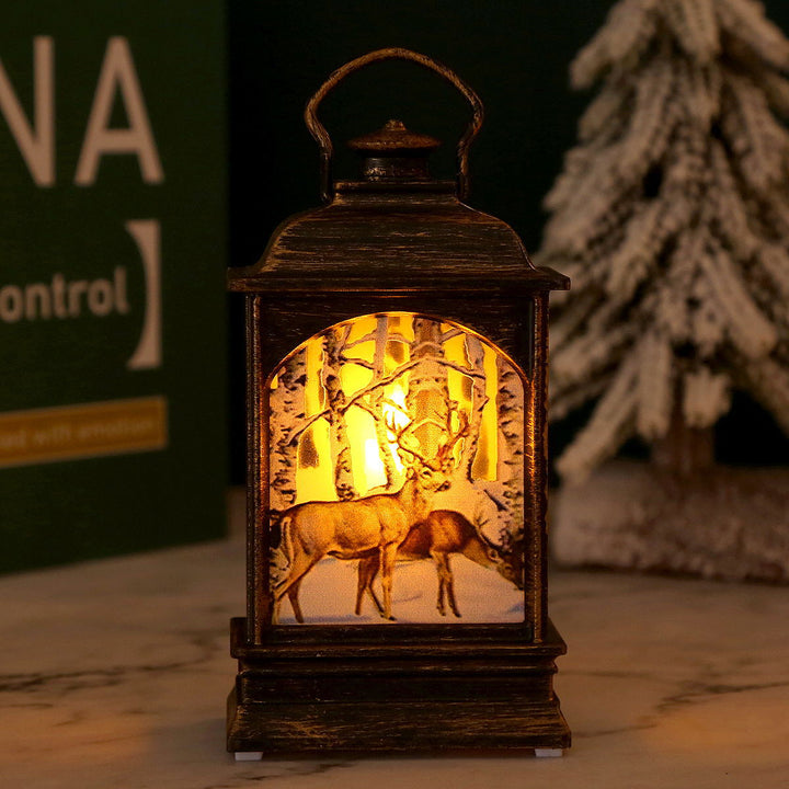 Nostalgic Christmas lantern with Santa motif Kalsten