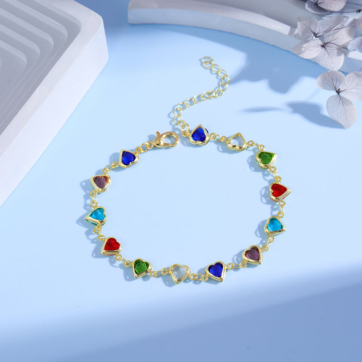 Heart-Shaped Charm Bracelet Kalsten
