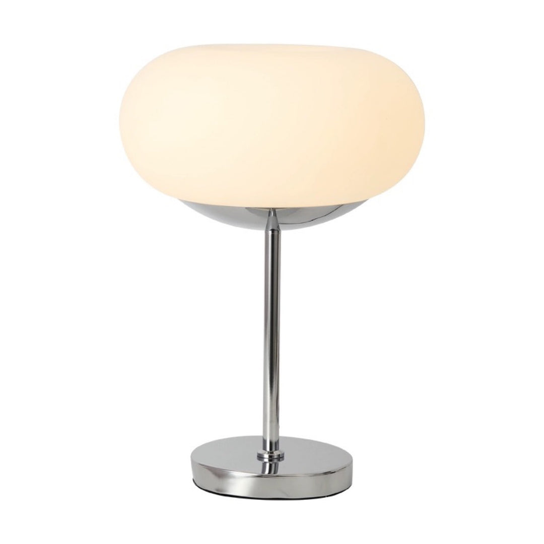 Modern Glass and Chrome Table Lamp