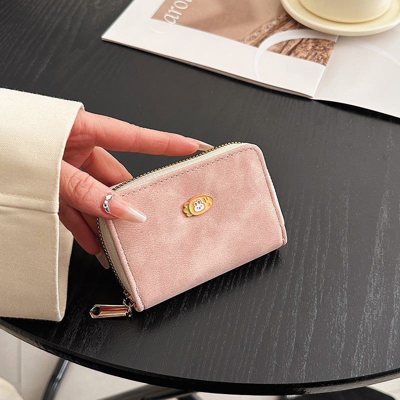 Playful Animal-Themed Zippered Wallet