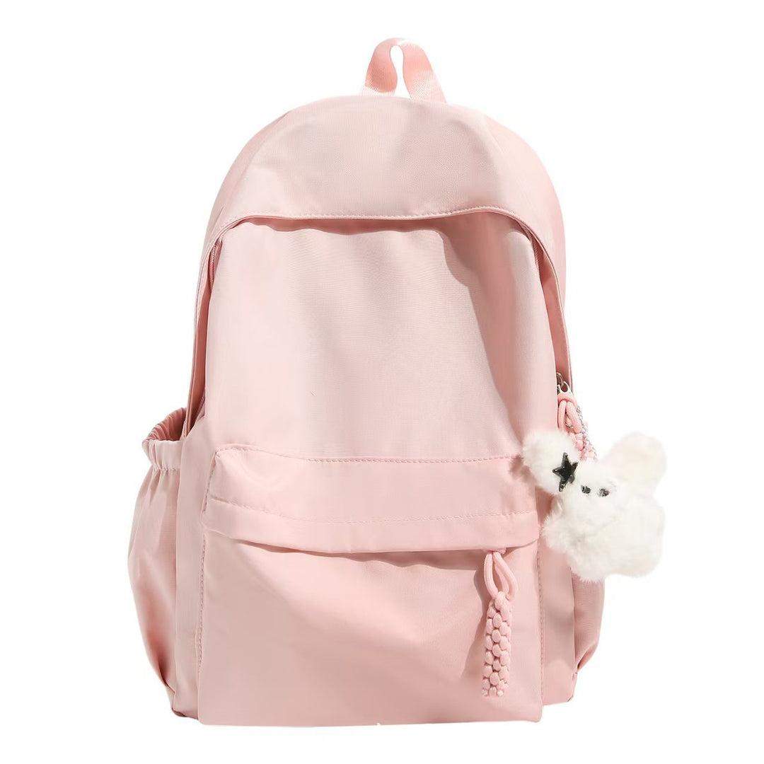 Backpack with Practical Compartment System and Playful Plush Pendant Kalsten