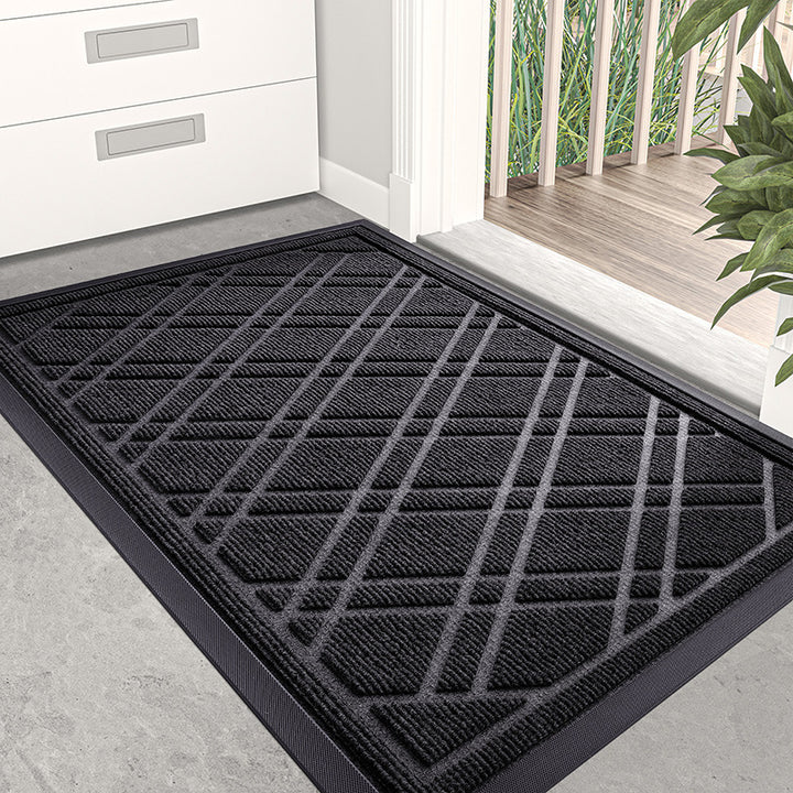 Textured Doormat with Inspirational Message Kalsten