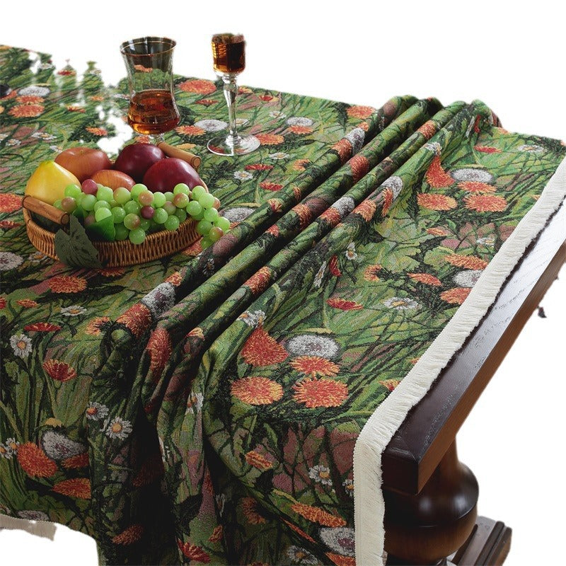 Embroidered Floral Tapestry Fabric