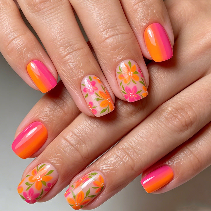 Floral Gel Nail Art Tips Kalsten