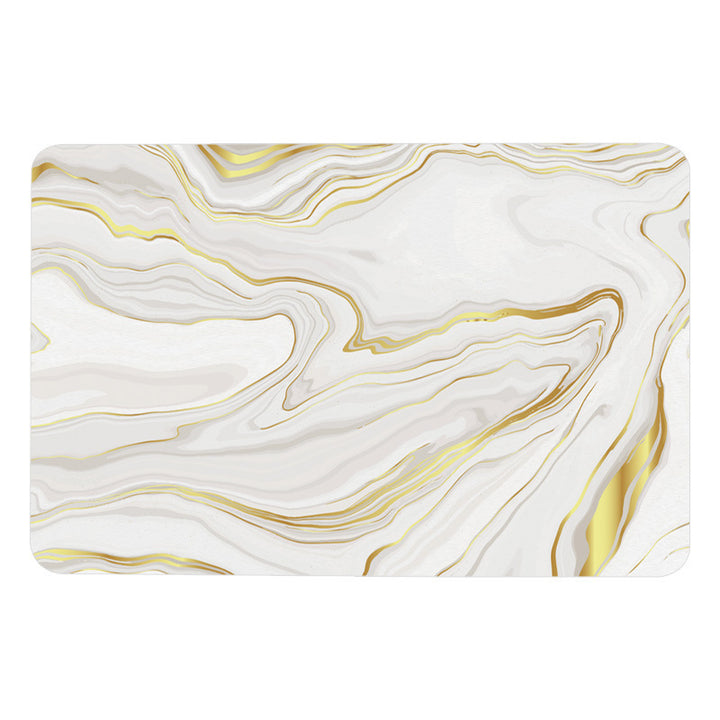 Marble-Inspired Decorative Area Mat