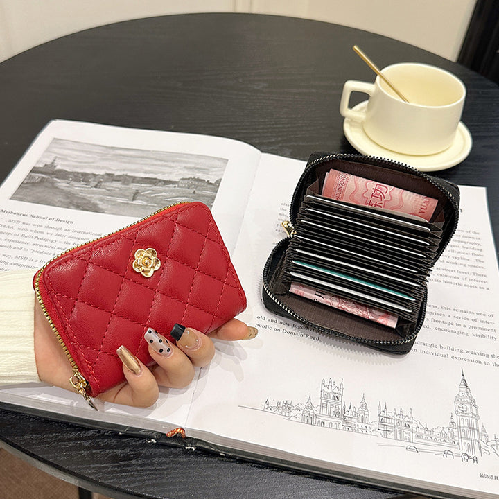 Quilted Zippered Card Holder