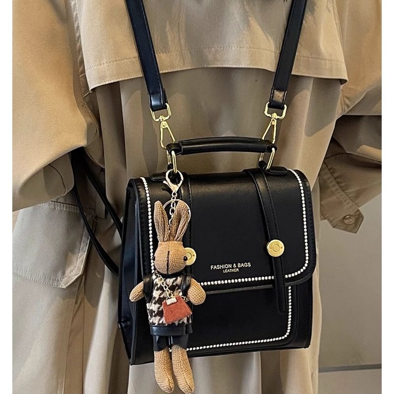 Vintage-Inspired Structured Satchel Bag Kalsten