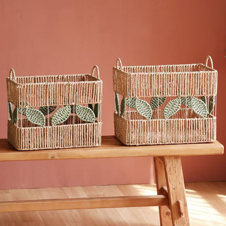 Decorative Storage Basket Made of Natural Material Kalsten