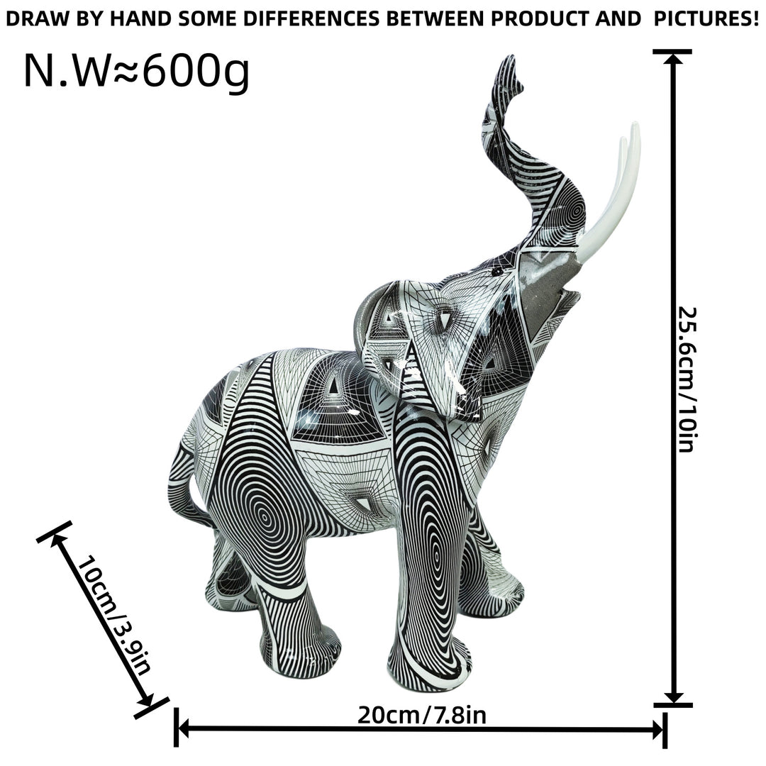 Artistic elephant figure with colorful design Kalsten