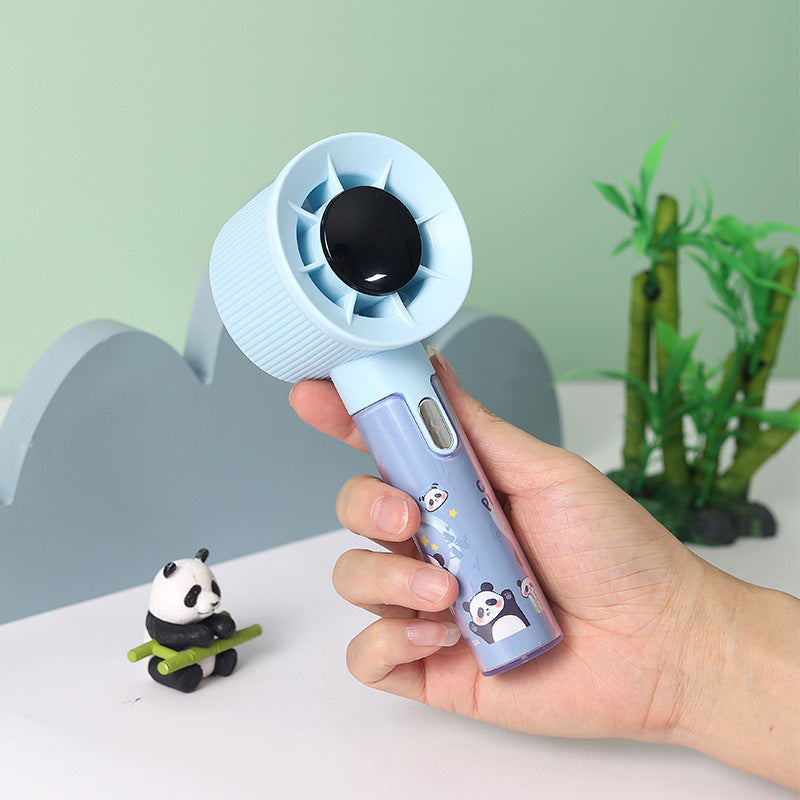 Cooling portable rechargeable handheld misting fan with cute panda print Kalsten