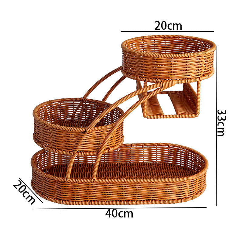 Multi-Tiered Wicker Storage Organizer Kalsten