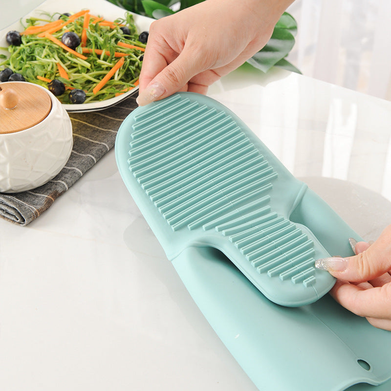 Silicone kitchen gloves with integrated cleaning bristles Kalsten