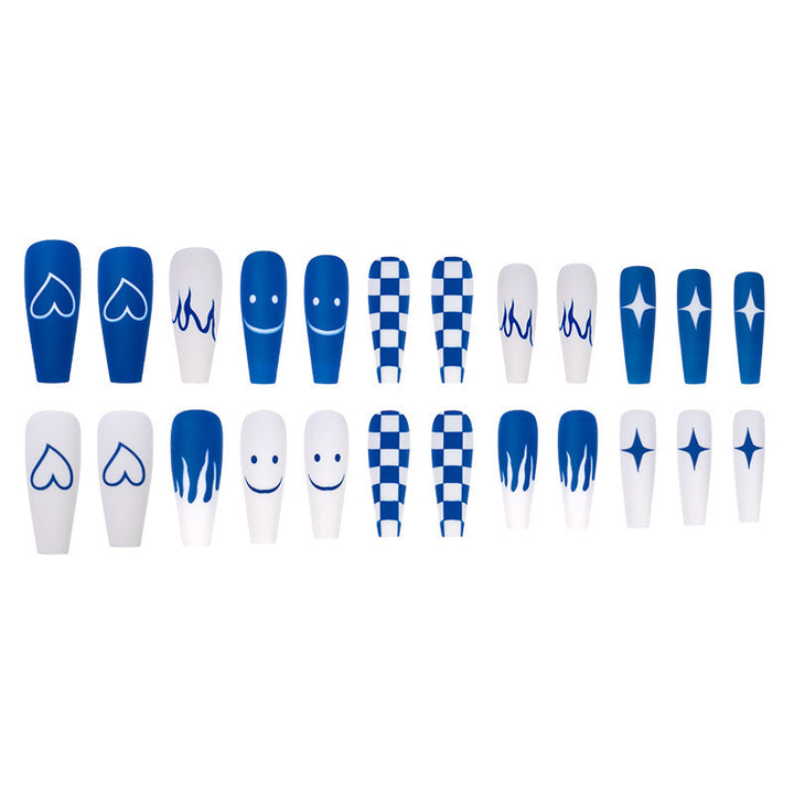 Artificial nail set with creative geometric design Kalsten