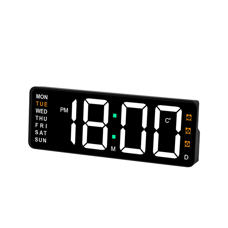 Digital wall clock with temperature and weekday display Kalsten