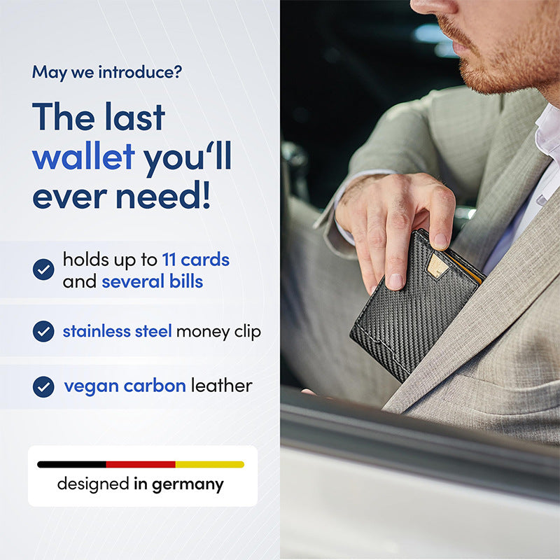 Sleek Carbon Fiber Card Wallet Kalsten