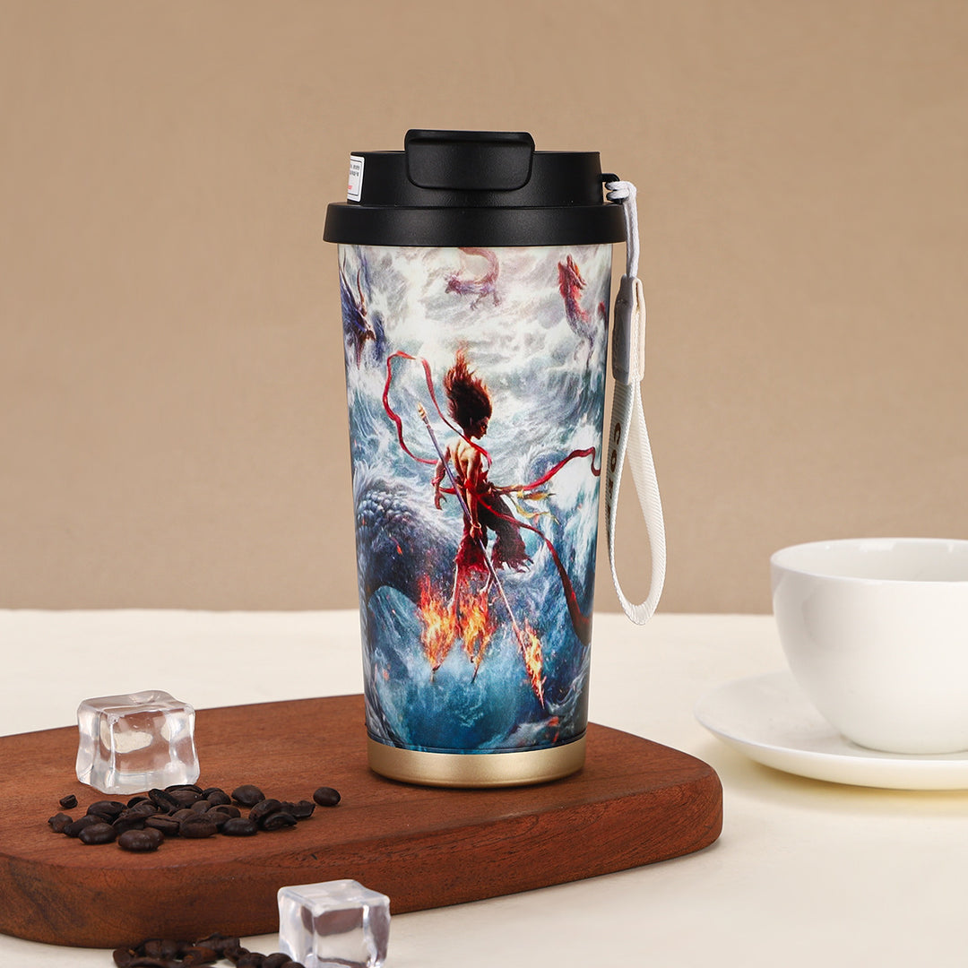 Women's Thermal Mug with Fiery Design Kalsten