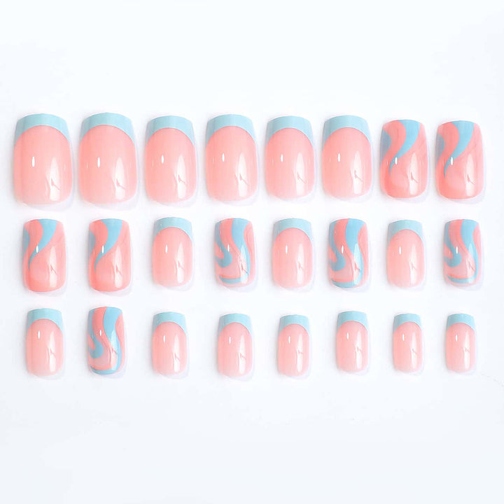 Artificial nail set with elegant French tips Kalsten