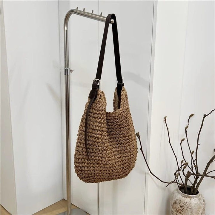 Braided shoulder bag with elegant leather strap Kalsten