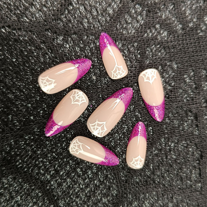 Artistic Spiderweb Press-On Nail Set Kalsten