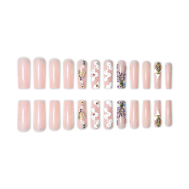 Floral Decorative Press-On Nail Extensions Kalsten