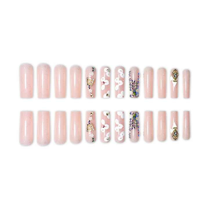 Floral Decorative Press-On Nail Extensions Kalsten