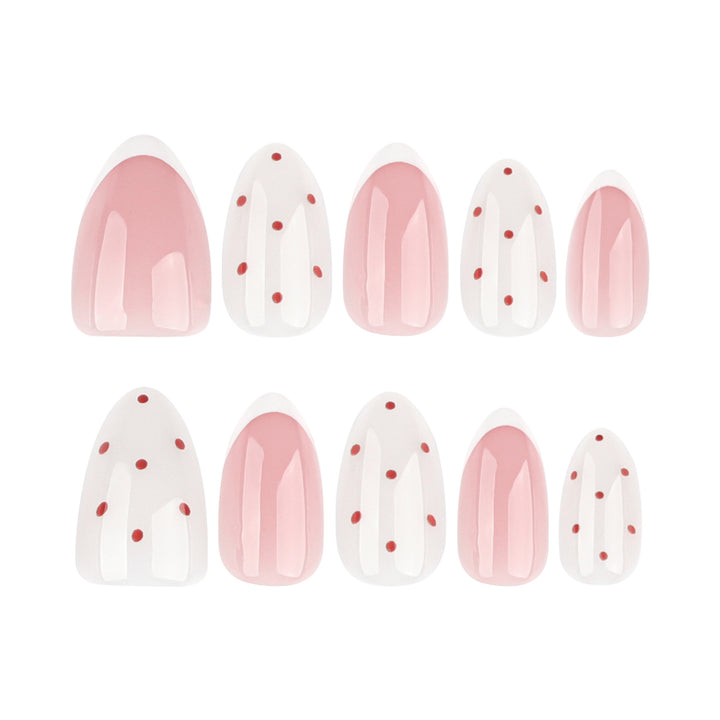 Elegant nail art with modern dots and French tips Kalsten